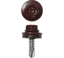 Саморезы СКМ кровельные, для металлических конструкций, RAL 3005, коробка, серия ПРОФЕССИОНАЛ Зубр 4-300315-55-025-3005