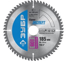 Диск пильный по алюминию Мультирез, усиленные Зубр 36907-185-30-60