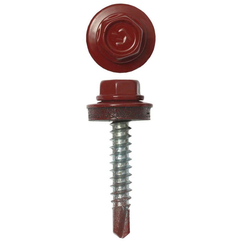 Саморезы СКД кровельные, для деревянной обрешетки, RAL 3003, промфасовка, серия ПРОФЕССИОНАЛ Зубр 4-300310-48-029-3003