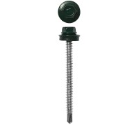 Саморезы СКД кровельные, для деревянной обрешетки, RAL 6005, промфасовка, серия ПРОФЕССИОНАЛ Зубр 4-300310-48-070-6005
