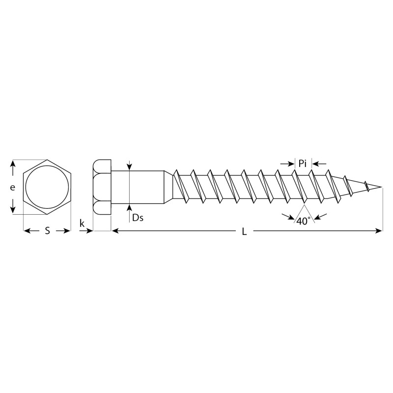 Шурупы ШДШ с шестигранной головкой (DIN 571), пакет Зубр 4-300456-10-160 Шурупы ШДШ с шестигранной головкой (DIN 571), пакет Зубр 4-300456-10-160