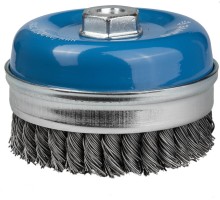 Щетка чашечная усиленная для УШМ, плетеные пучки стальной проволоки 0,8 мм, 120 ммхМ14 Зубр 35271-120_z01