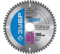 Диск пильный по алюминию Мультирез, усиленные Зубр 36907-180-30-60