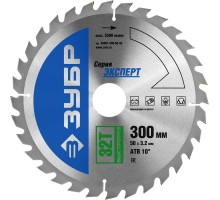 Диск пильный по дереву Быстрорез, усиленные Зубр 36901-300-50-32