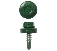 Саморезы СКМ кровельные, для металлических конструкций, RAL 6002, промфасовка, серия ПРОФЕССИОНАЛ Зубр 4-300310-55-019-6002