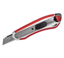 Металлический обрезиненный нож с автостопом Титан-А, сегмент. лезвия 18 мм Профессионал Зубр 09177_z01