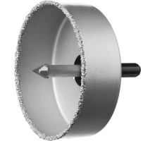 ЗУБР d 89 мм, карбид-вольфрамовая крошка, кольцевая коронка, с державкой и сверлом 33360-089_z01