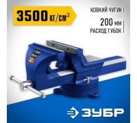 Тиски индустриальные слесарные 200 мм с регулировкой компенсации люфта Зубр 32703-200_z01
