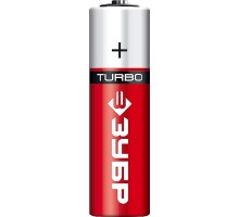 Батарейки TURBO алкалиновые, AA, 1,5В Зубр 59213-4C