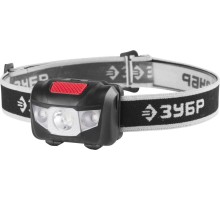 Фонарь налобный светодиодный, 1Вт+2LED ЗУБР 56436 серия МАСТЕР
