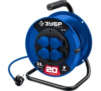 Силовой удлинитель на катушке ПВС-315 20 м 3500 Вт IP44 Зубр 55081-20_z01