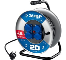 Силовой удлинитель на катушке КГ-325 20 м 4000 Вт IP44 Зубр 55079-20_z01