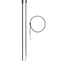 Кабельные стяжки черные КОБРА, с плоским замком, нейлоновые, пакет, серия ПРОФЕССИОНАЛ Зубр 30935-46-255