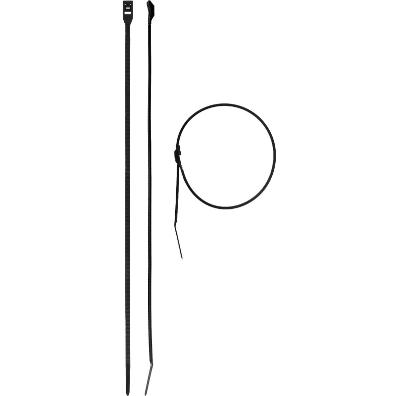 Кабельные стяжки черные КОБРА, с плоским замком, нейлоновые, пакет, серия ПРОФЕССИОНАЛ Зубр 30935-36-370