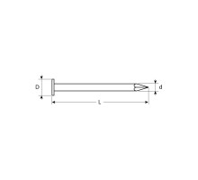 Гвозди с большой потайной головкой, пакет, серия «МАСТЕР» Зубр 4-305096-40-080