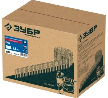 Барабанные гвозди рифленые оцинкованные CNW 100х3.1 мм 2400 шт. Зубр 305383-100