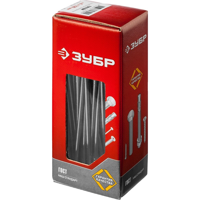 Гвозди строительные оцинкованные ГОСТ 4028-63, коробка ЗУБР 305031-40-120 серия МАСТЕР