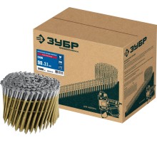 Барабанные гвозди рифленые оцинкованные CNW 90х3.1 мм 3600 шт. Зубр 305383-90