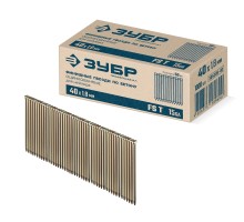 Финишные гвозди по бетону оцинкованные калибр 15GA 1000 шт. FST 40x1.8 мм Зубр 305389-40