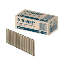 Финишные гвозди по бетону оцинкованные калибр 15GA 1000 шт. FST 40x1.8 мм Зубр 305389-40