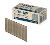 Финишные гвозди по бетону оцинкованные калибр 15GA 1000 шт. FST 45x1.8 мм Зубр 305389-45