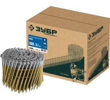 Барабанные гвозди рифленые CNW 100х3.1 мм 2400 шт. Зубр 305382-100