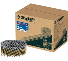 Барабанные гвозди рифленые оцинкованные CNW 40х2.1 мм 12600 шт. Зубр 305383-40