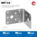 Нержавеющий крепежный уголок 65х90х90x2 мм Зубр НКУ-2.0 310526-65