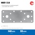Нержавеющая крепежная пластина 140х55x2 мм НКП-2.0 Зубр 310636-140
