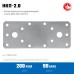 Нержавеющая крепежная пластина 200х90х2 мм ЗУБР НКП-2.0 310636-200