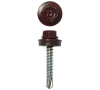 Саморезы СКД кровельные, для деревянной обрешетки, RAL 3005, промфасовка, серия ПРОФЕССИОНАЛ Зубр 4-300310-48-029-3005