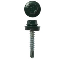Саморезы СКД кровельные, для деревянной обрешетки, RAL 6005, промфасовка, серия ПРОФЕССИОНАЛ Зубр 4-300310-48-029-6005