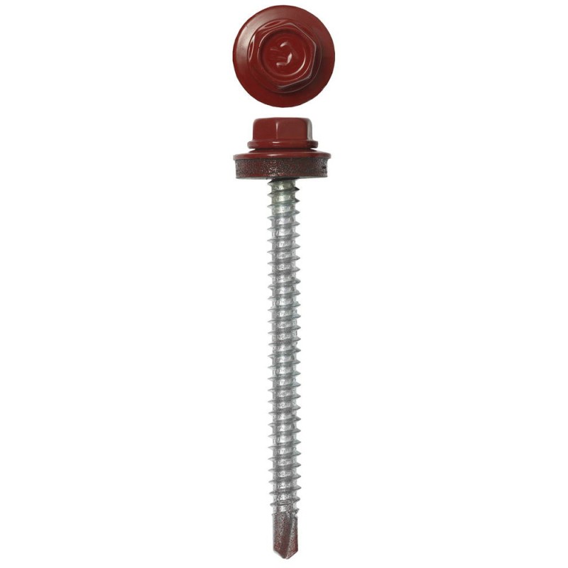 Саморезы СКД кровельные, для деревянной обрешетки, RAL 3003, промфасовка, серия ПРОФЕССИОНАЛ Зубр 4-300310-48-050-3003