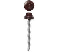 Саморезы СКД кровельные, для деревянной обрешетки, RAL 3005, промфасовка, серия ПРОФЕССИОНАЛ Зубр 4-300310-48-080-3005