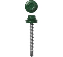 Саморезы СКД кровельные, для деревянной обрешетки, RAL 6002, коробка, серия ПРОФЕССИОНАЛ Зубр 4-300315-48-080-6002