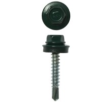 Саморезы СКД кровельные, для деревянной обрешетки, RAL 6005, коробка, серия ПРОФЕССИОНАЛ Зубр 4-300315-48-035-6005