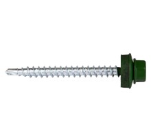 Саморезы СКД кровельные, для деревянной обрешетки, RAL 6005, коробка, серия ПРОФЕССИОНАЛ Зубр 4-300315-48-050-6005