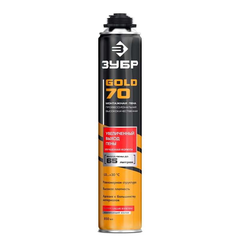 Монтажная пена GOLD PRO 65 Зубр 41157