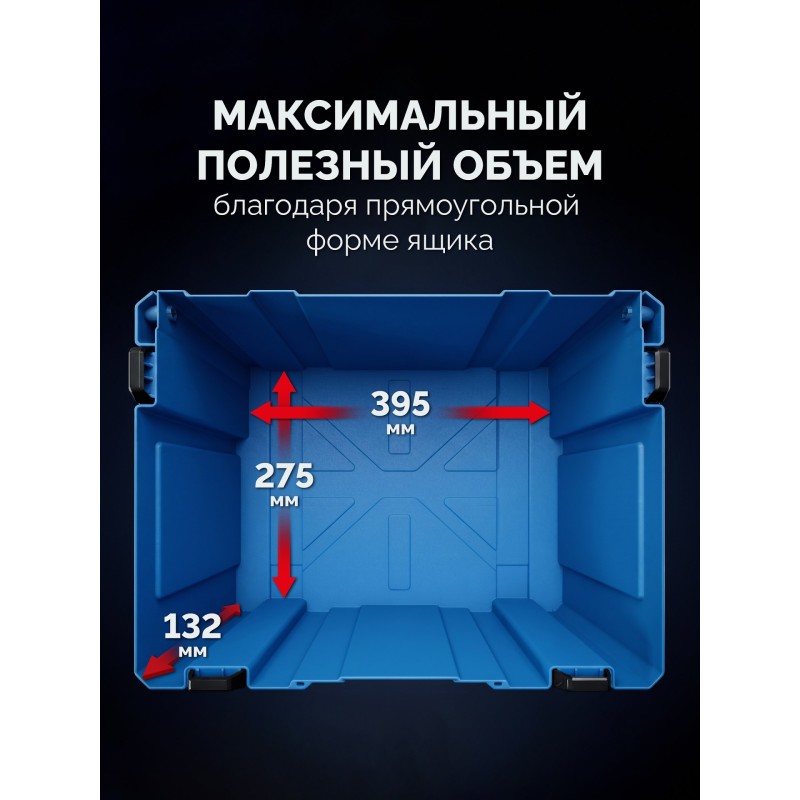 Пластиковый ящик для инструментов МОДУЛЬ-М 166x402x302 мм Зубр 38170-M
