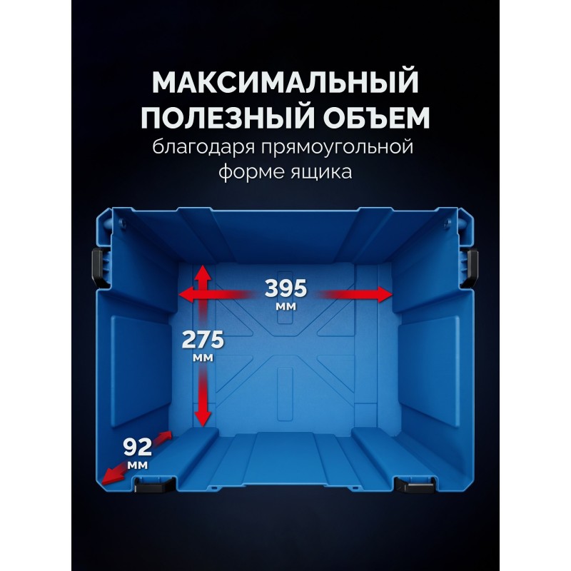 Пластиковый ящик для инструментов МОДУЛЬ-S, 126x402x302 мм Зубр 38170-S