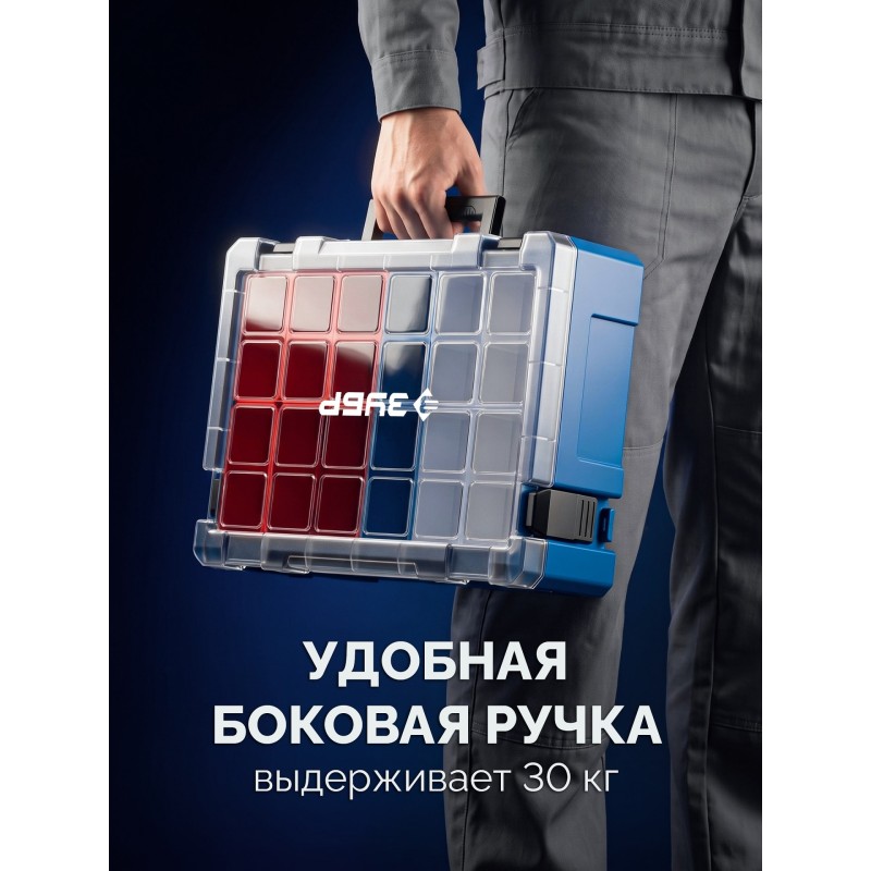Пластиковый ящик-органайзер МОДУЛЬ-Sx 126x402x302 мм Зубр 38170-Sx