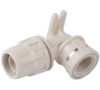 Муфты угловые 90° с креплением штуцер с гайкой-внутренняя резьба с креплением Зубр 51468-20-1/2