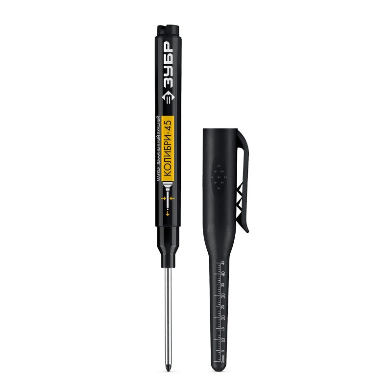 Перманентный маркер для отверстий Колибри-45 черный, наконечник L 45 мм, 3 мм Зубр 06339-2