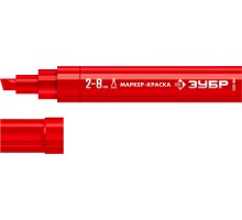 Маркер-краска клиновидный красный экстрабольшой объем МК-800 2-8 мм Зубр 06327-3