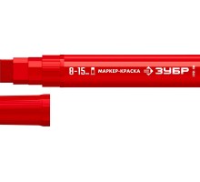 Маркер-краска плоский красны экстрабольшой объем МК-1500 8-15 мм Зубр 06329-3