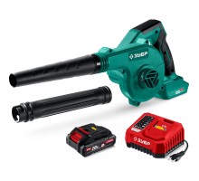 Аккумуляторная воздуходувка-пылесос 20 В, 200 м3/ч, 1 АКБ LMS (2 Ач) Зубр ВА-200-21