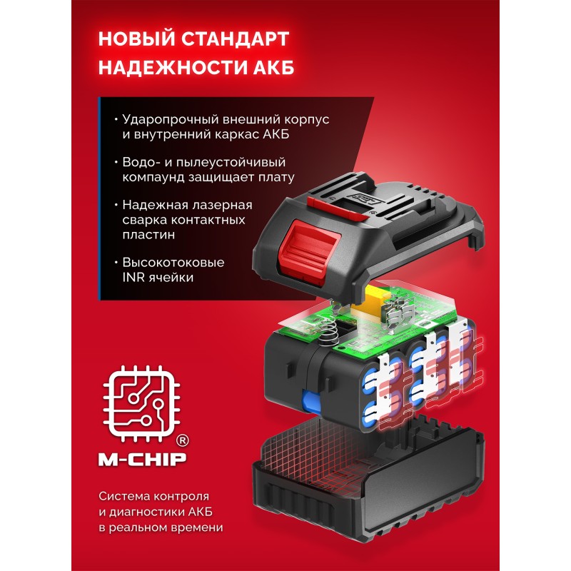 Зарядное устройство для LMS АКБ 20 В, 2 порта Зубр БЗУ-20-2