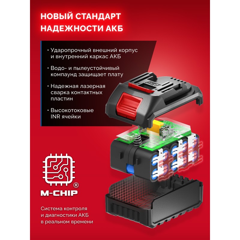Бесщеточный ударный винтоверт 20 В, 180 Нм, без АКБ LMS Зубр ВБУ-180