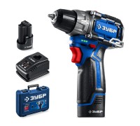 Дрель-шуруповерт КОМПАКТ #3 Зубр DB-121-22 (12 В, 45 Нм, 2 АКБ тип Т7 (2 Ач), кейс)
