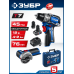 Набор КОМПАКТ #5: дрель-шуруповерт + мини УШМ + LED фонарь Зубр DB-121-42AB (12 В, 45 Нм, 2 АКБ тип Т7 (4 и 2 Ач), кейс)